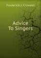 Book cover: Advice to Singers