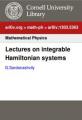 Book cover: Lectures on Integrable Hamiltonian Systems