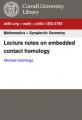Small book cover: Lecture Notes on Embedded Contact Homology