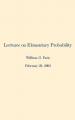 Small book cover: Lectures on Elementary Probability