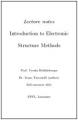 Small book cover: Introduction to Electronic Structure Methods