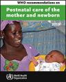 Book cover: WHO Recommendations on Postnatal Care of the Mother and Newborn