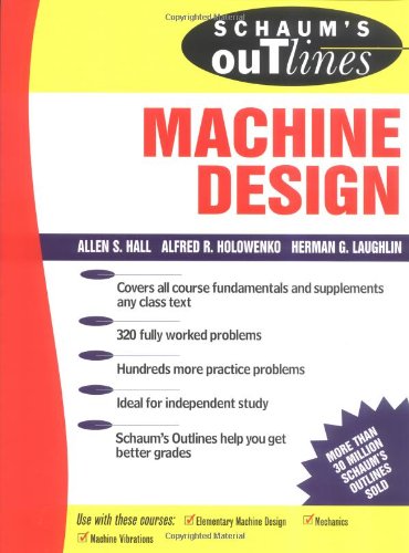 Large book cover: Schaum's Outline of Theory and Problems of Machine Design