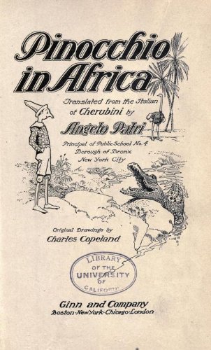 Large book cover: Pinocchio in Africa