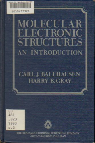Large book cover: Molecular Electronic Structures: an introduction