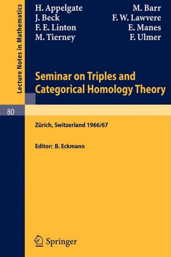Large book cover: Seminar on Triples and Categorical Homology Theory