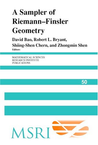 Large book cover: A Sampler of Riemann-Finsler Geometry