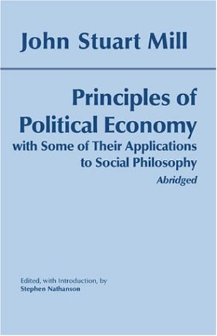 Large book cover: Principles of Political Economy with some of their applications to social philosophy