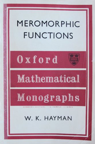 Large book cover: Lectures on Meromorphic Functions