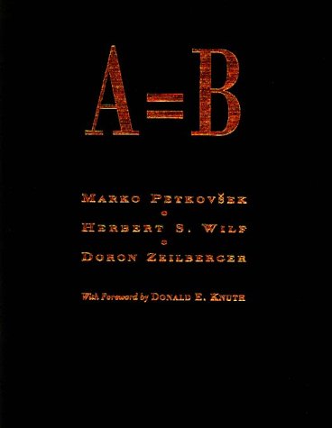 Large book cover: A=B