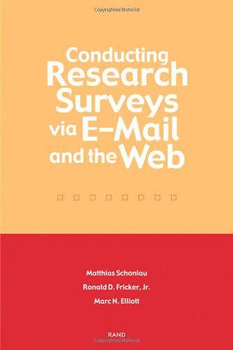 Large book cover: Conducting Research Surveys via E-mail and the Web