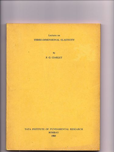 Large book cover: Lectures on Three-Dimensional Elasticity