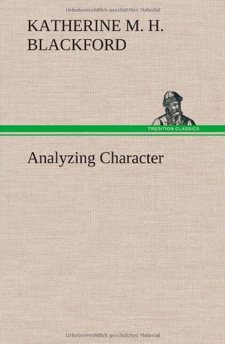 Large book cover: Analyzing Character