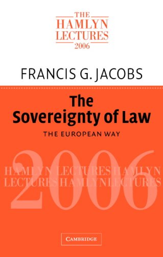 Large book cover: The Sovereignty of Law: The European Way